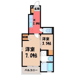 パルテール Ⅲの物件間取画像